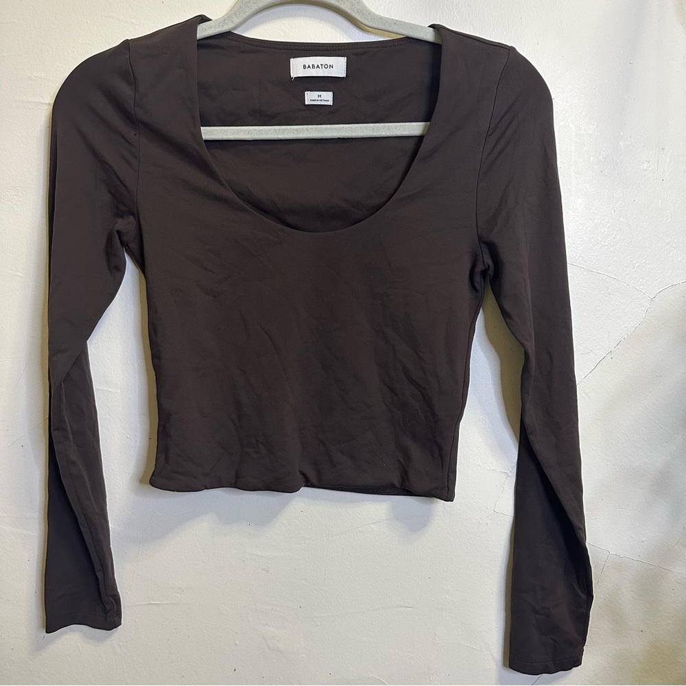 Sold! Babaton Aritzia Chocolate Long Sleeve Tee